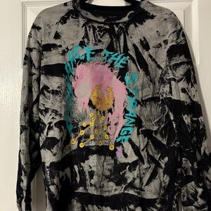 Volcom Black and Teal Graphic Tee